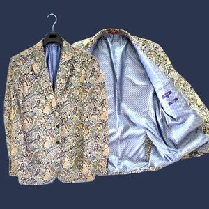 ALAN FLUSSER PAISLEY NEVER WORN 2 BUTTON SPORT JACKET / BLAZER